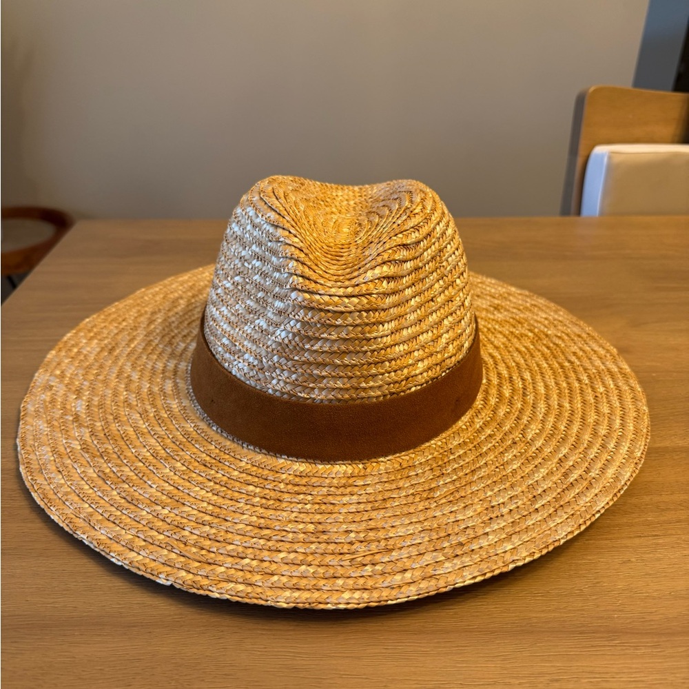 Gigi Pip Isla Straw Fedora Hat NEW WITH TAGS